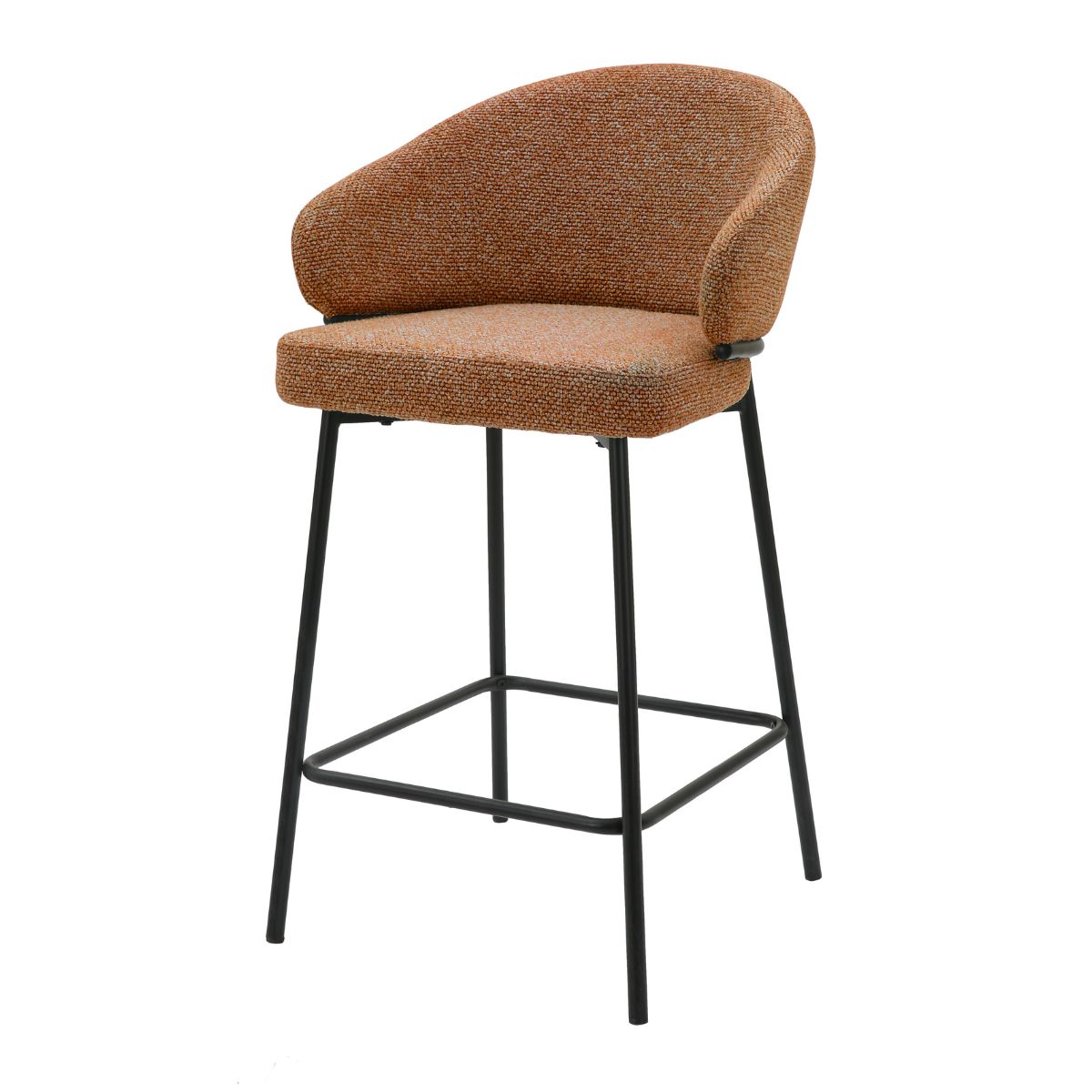 DS4U - Sofia barkruk 65 cm - terracotta met zwarte poot