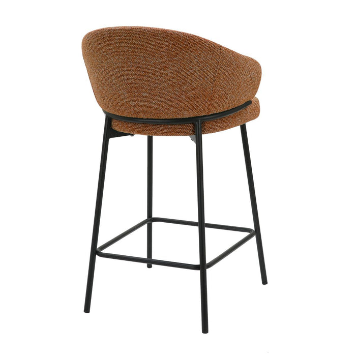 DS4U - Sofia barkruk 65 cm - terracotta met zwarte poot