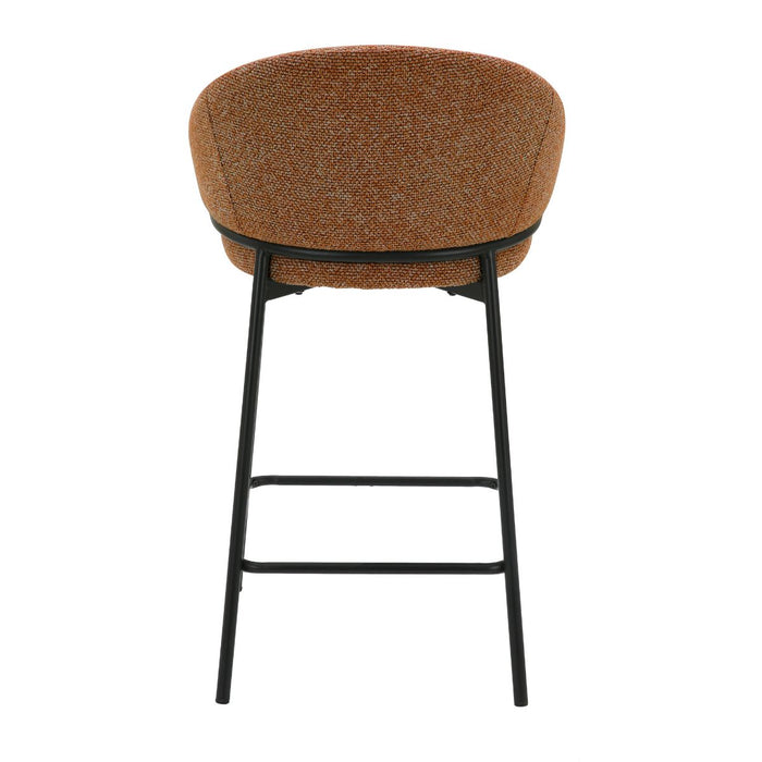 DS4U - Sofia barkruk 65 cm - terracotta met zwarte poot