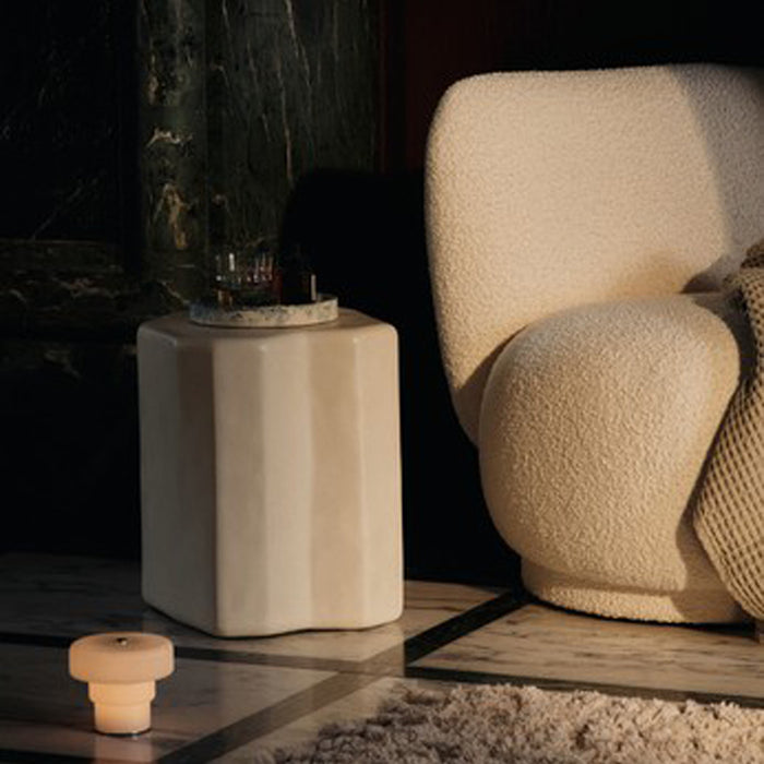 Ferm Living Ripple Draagbare Tafellamp - Wit