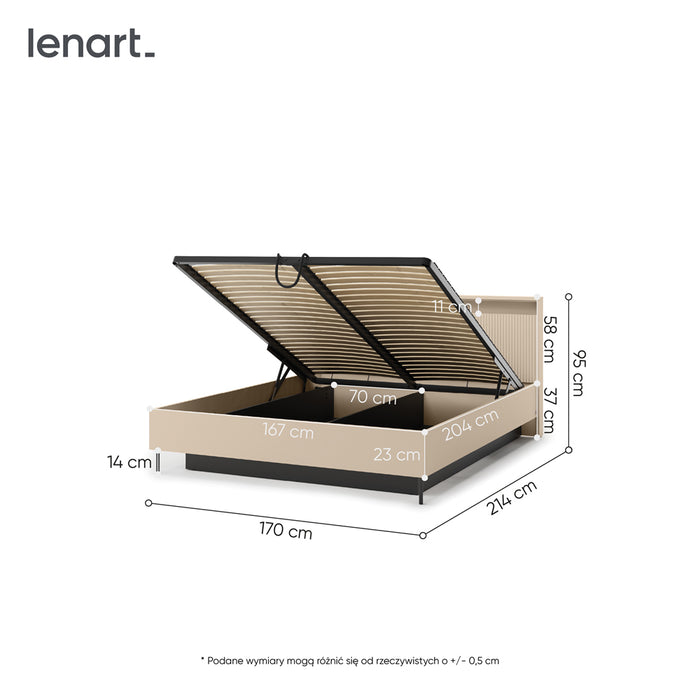 by fonQ Brive Bedframe met Verlichting - 160 x 200 cm