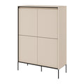 by fonQ Brive Wandkast - Hoog - met Verlichting - Zand