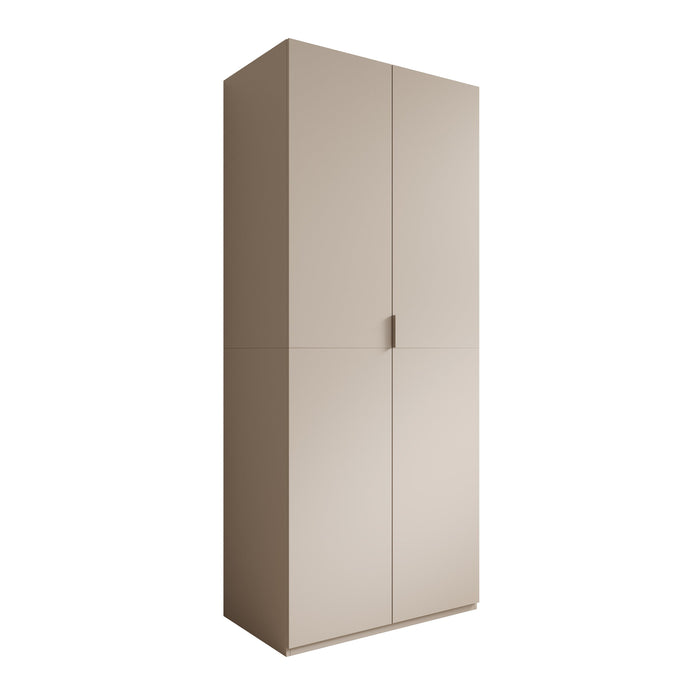 Meubella - Montclair - Kledingkast 2-deurs - Beige - 90x53x215 cm