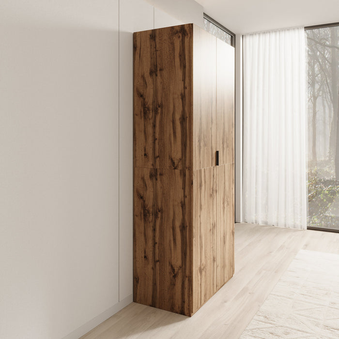 Meubella - Montclair - Kledingkast - Eikenpatroon - 90x53x215 cm