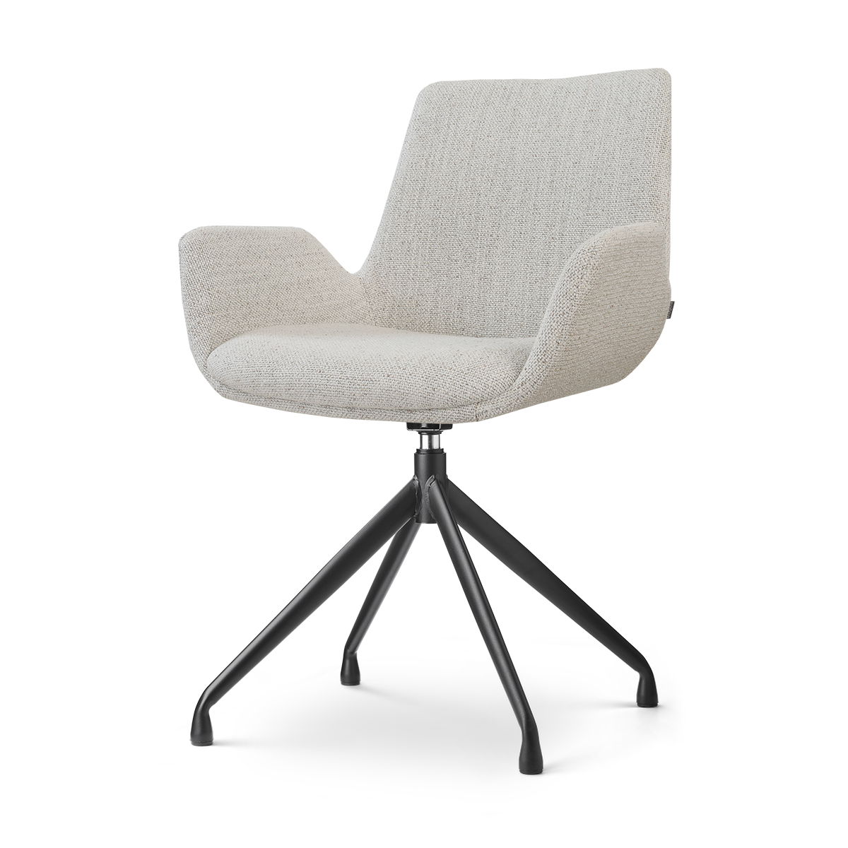 Nolon Nola-Eef Eetkamerstoel Beige Gemêleerd - Draaibaar Zwart