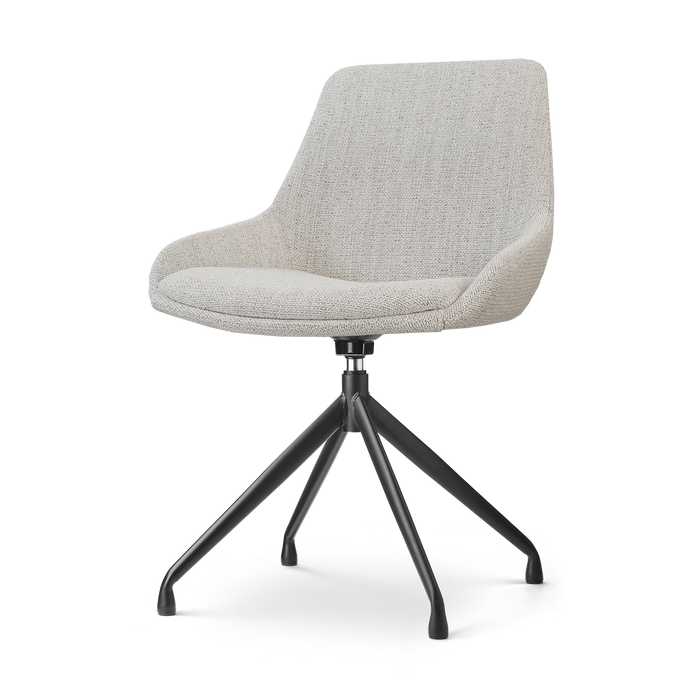 Nolon Nola-Isa Eetkamerstoel Beige Gemêleerd - Draaibaar Zwart