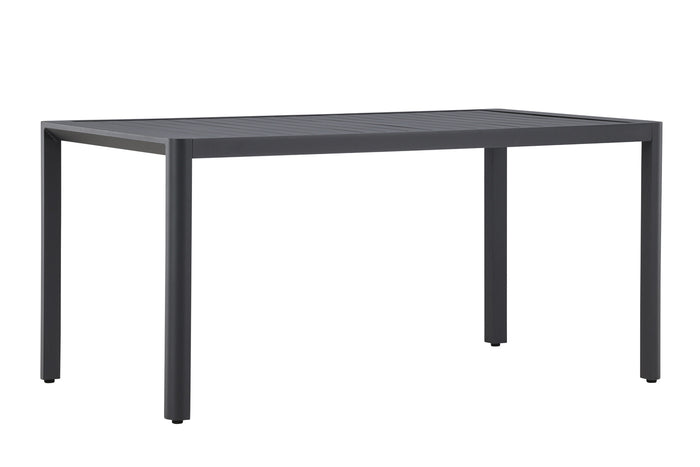 Fjôrd - Tuintafel Rechthoek - Zwart Aluminium - 150x85x72cm - Giardini