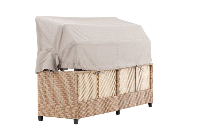 Fjôrd - Ligstoel Beige Wicker - 60x200x135cm - Nopy