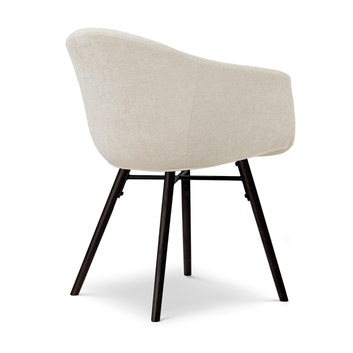 Nolon Nena-Otis Eetkamerstoel Cottonbeige - Zwart Houten Onderstel