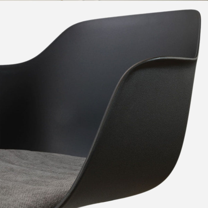 Nolon Nola-Liz Eetkamerstoel Zwart met Zeegrijs Zitkussen - Zwart