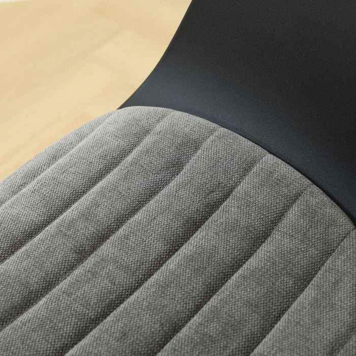 Nolon Nola-Liz Eetkamerstoel Zwart met Zeegrijs Zitkussen - Zwart