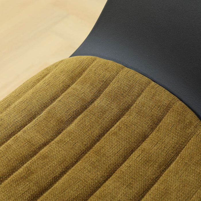 Nolon Nola-Liz  Eetkamerstoel Zwart met Mosgroen Zitkussen - Zwart