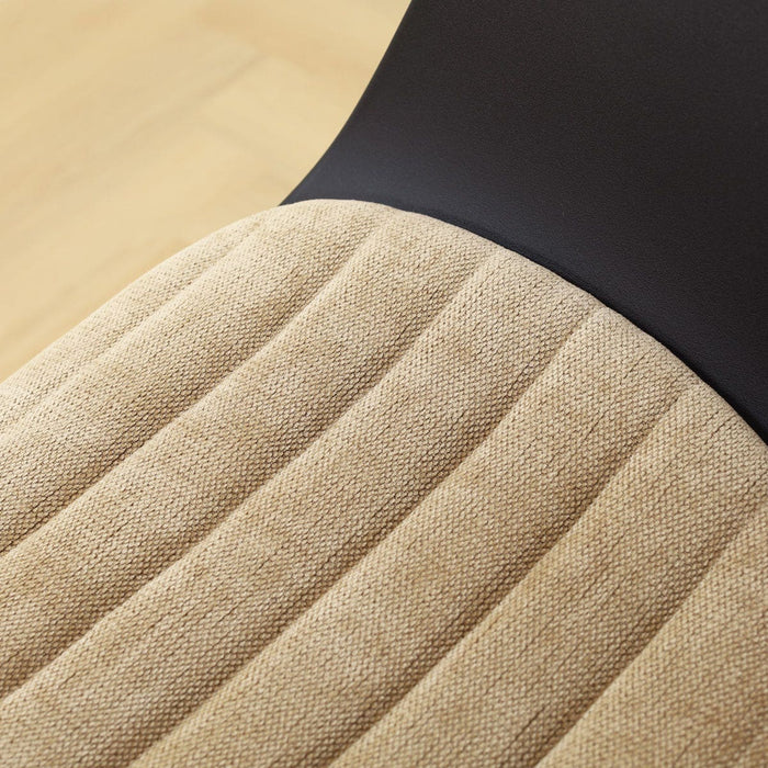 Nolon Nena-Liz Eetkamerstoel Zwart met Nougatbruin Zitkussen - Houten