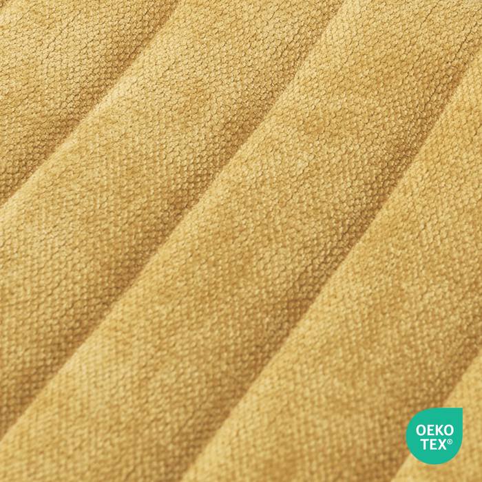 Nolon Nena-Liz eetkamerstoel zwart met warm oker zitkussen - walnoot