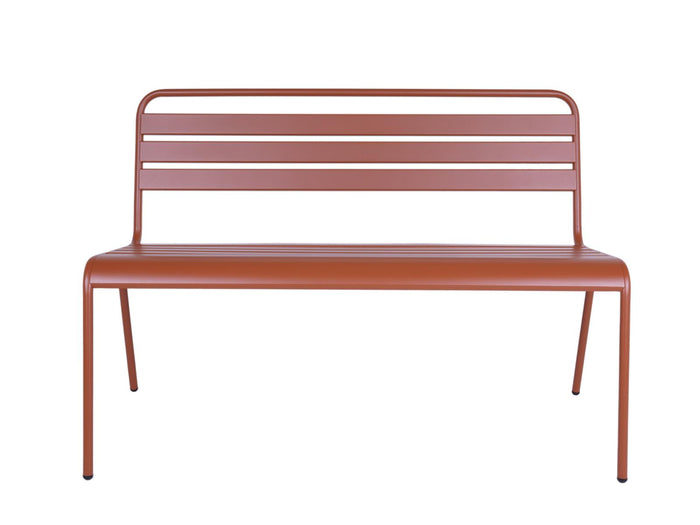 Metalen tuinbank Max 120 cm roestbruin