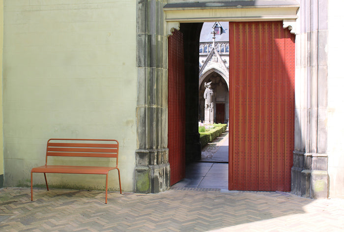 Metalen tuinbank Max 120 cm roestbruin