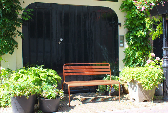 Metalen tuinbank Max 120 cm roestbruin