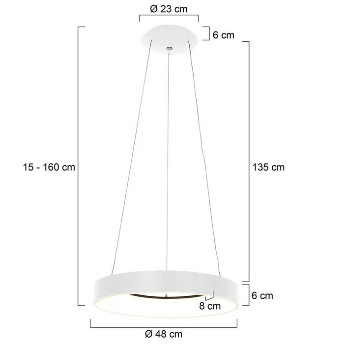 Steinhauer hanglamp wit