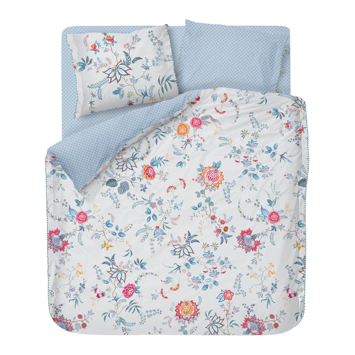 Pip Studio Flower Festival Dekbedovertrek 240 x 200/220 cm - Wit
