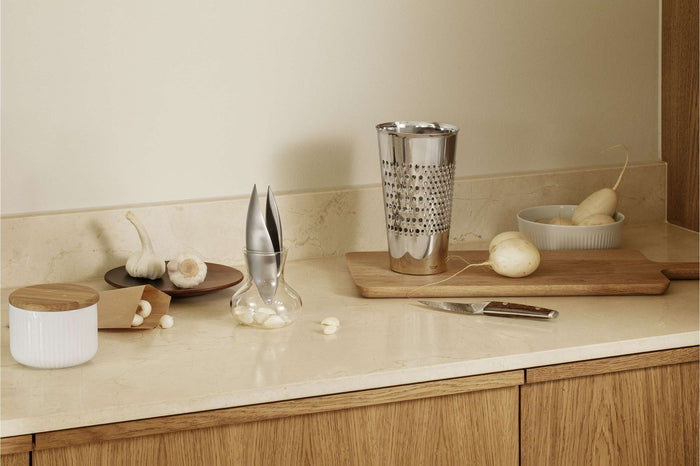 Knoflookpers met Houder, Glas, RVS - Eva Solo