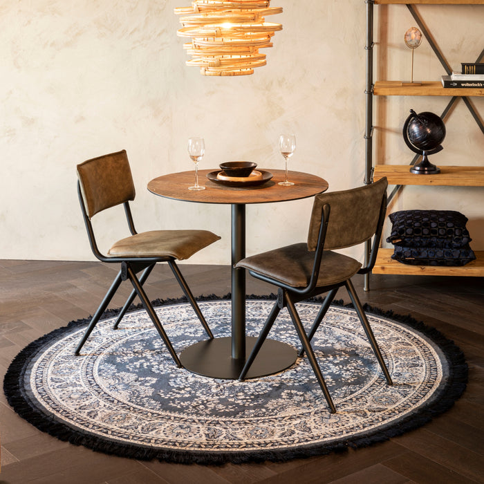 Dutchbone Bodega Vloerkleed Ø 175 cm - Blauw