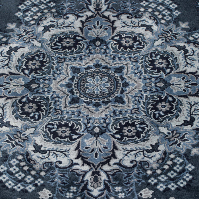 Dutchbone Bodega Vloerkleed Ø 175 cm - Blauw