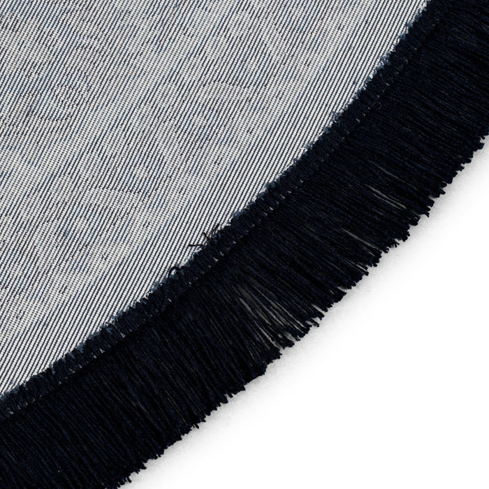 Dutchbone Bodega Vloerkleed Ø 175 cm - Blauw