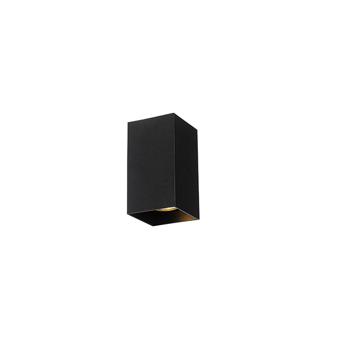 QAZQA Design vierkante wandlamp zwart - Sabbir