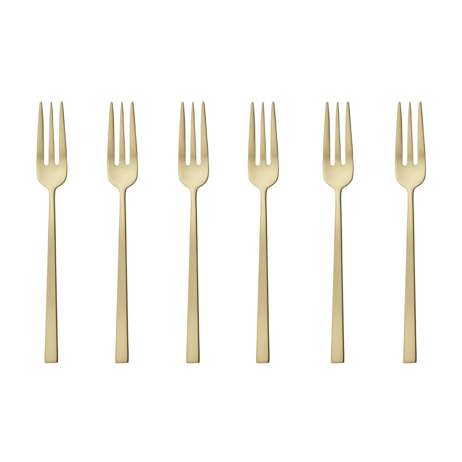 Sambonet Rock Taartvorkjes 6 st. - Antique Champagne