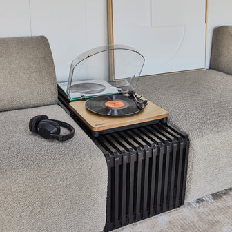 HKliving Slatted Bankje B 96 cm - Zwart