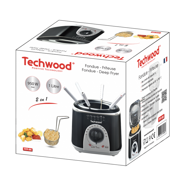 Techwood Mini Frituur- En Fonduepan 2-in-1