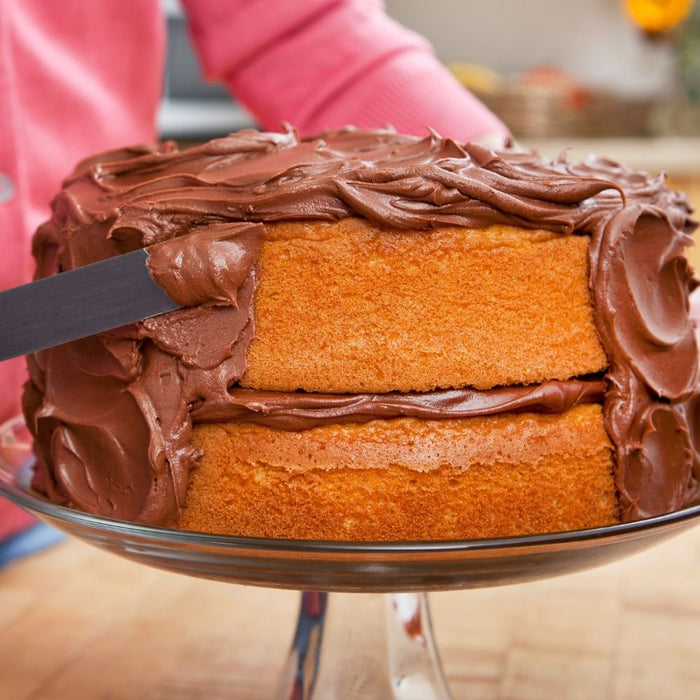 Orange85 Glaceermes Paletmes RVS met Houten Handvat 23 cm Zilver Pl...