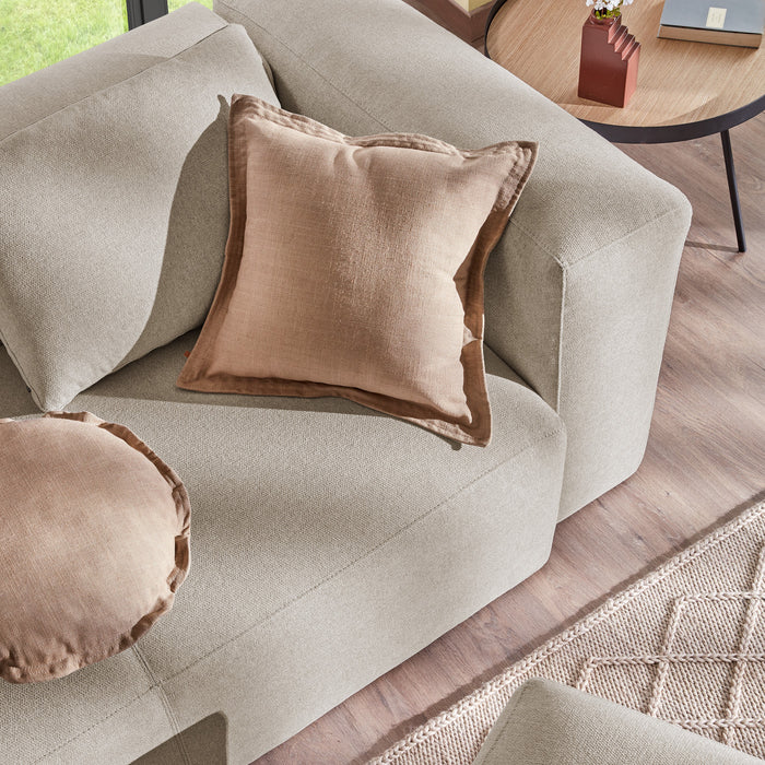 Kave Home Blok 3-zitsbank - Ivoor