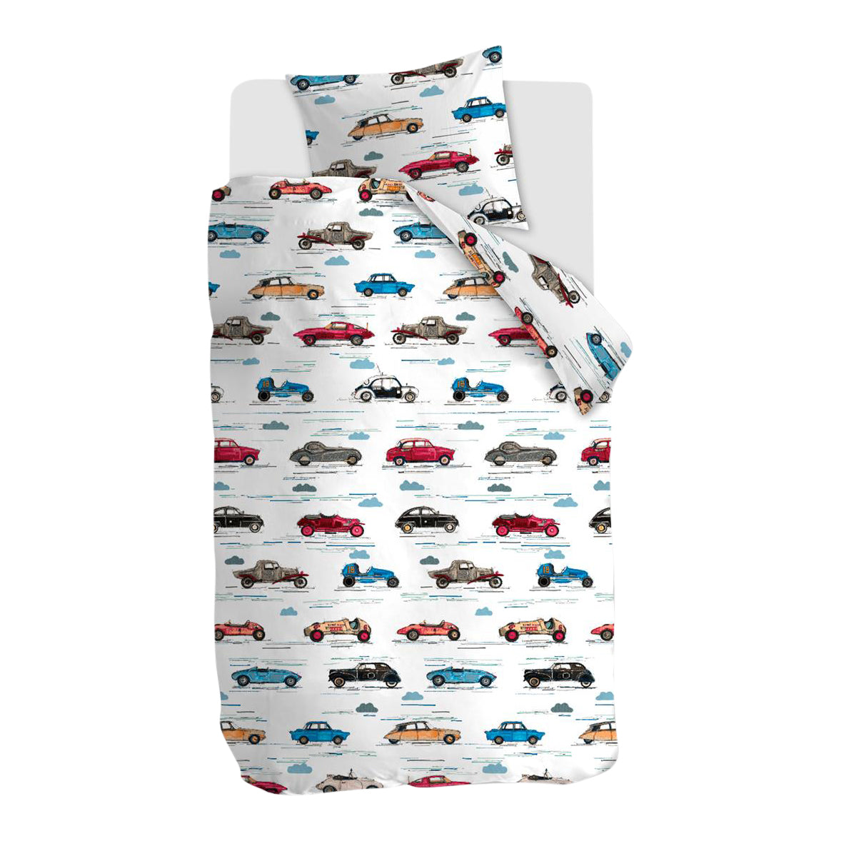 Beddinghouse Kids Oldtimers Dekbedovertrek 140 x 220 cm - Multi