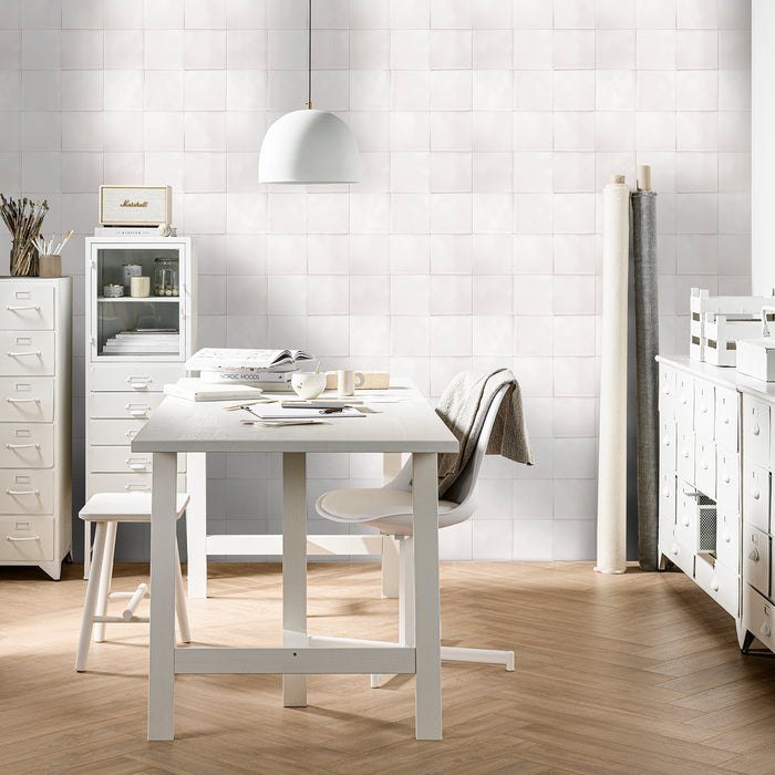 vtwonen - Vliesbehang - Tiles White - Wit - 10mx53 cm
