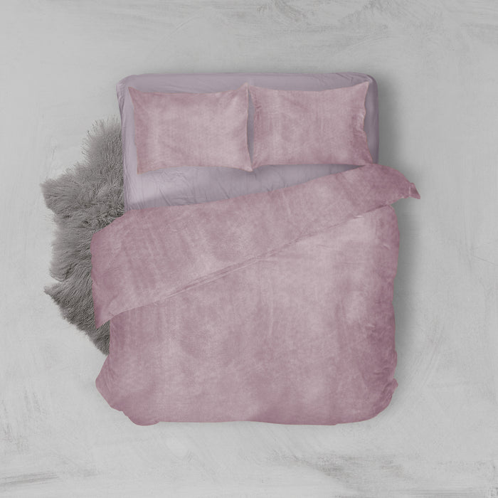 Elegance Dekbedovertrek Velvet Uni - shady pink