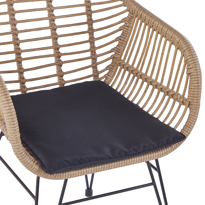 Beliani - TROPEA II - Bistroset voor 2 - Natuurlijk - PE rotan