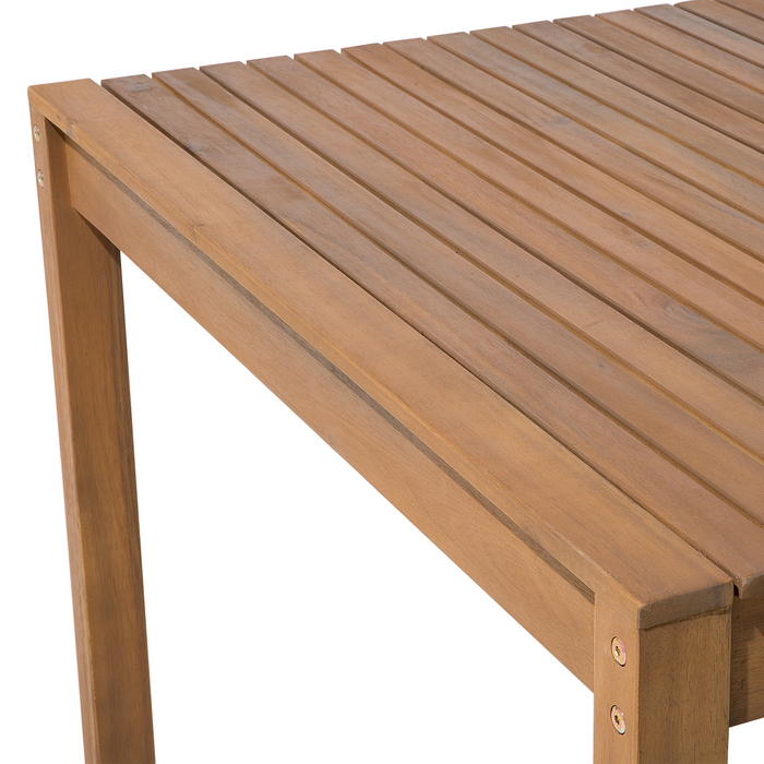 Beliani-SASSARI L-Tuinset voor 8-Lichthout|Blauw|Wit-Acaciahout