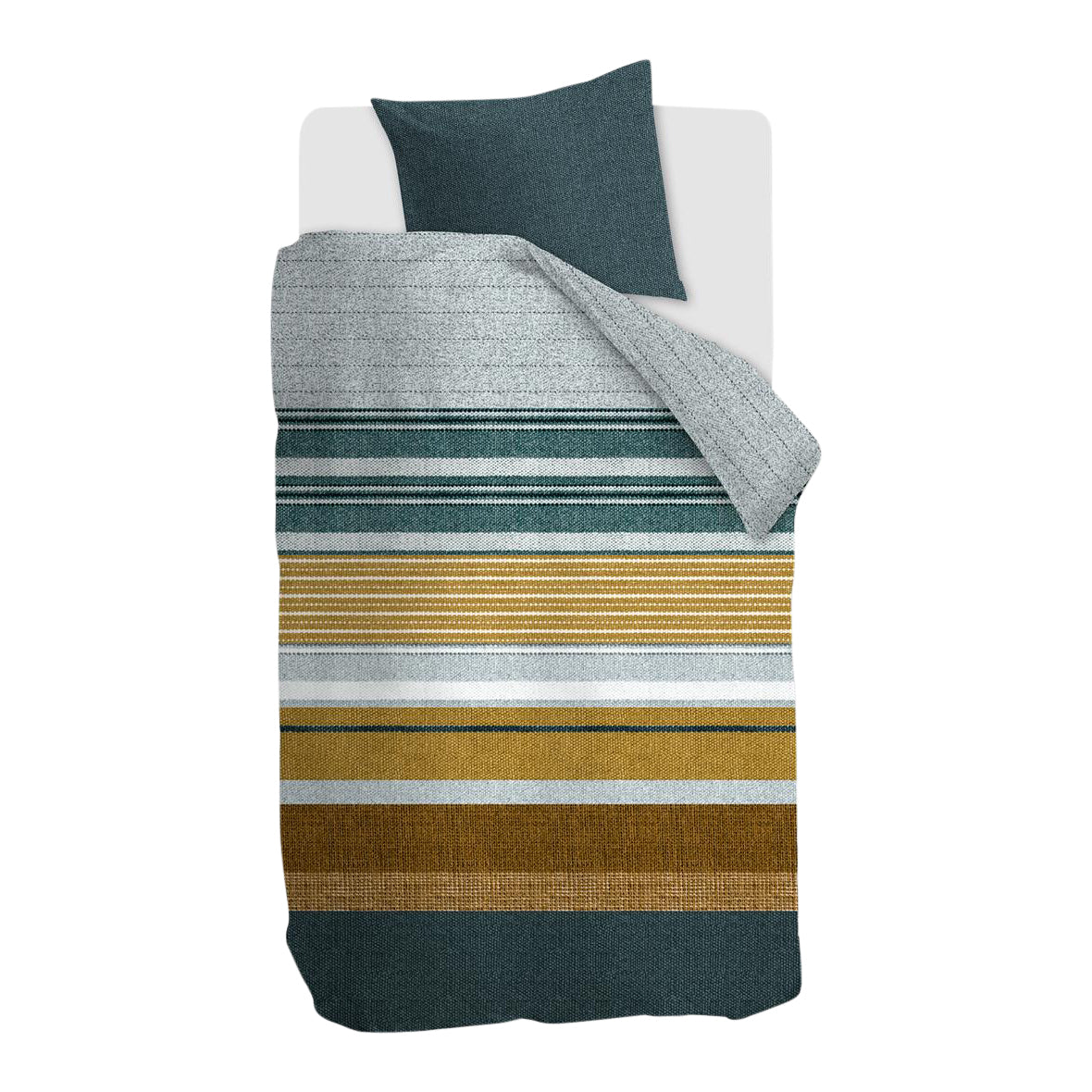 Beddinghouse Lex Dekbedovertrek 140 x 220 cm - Groen