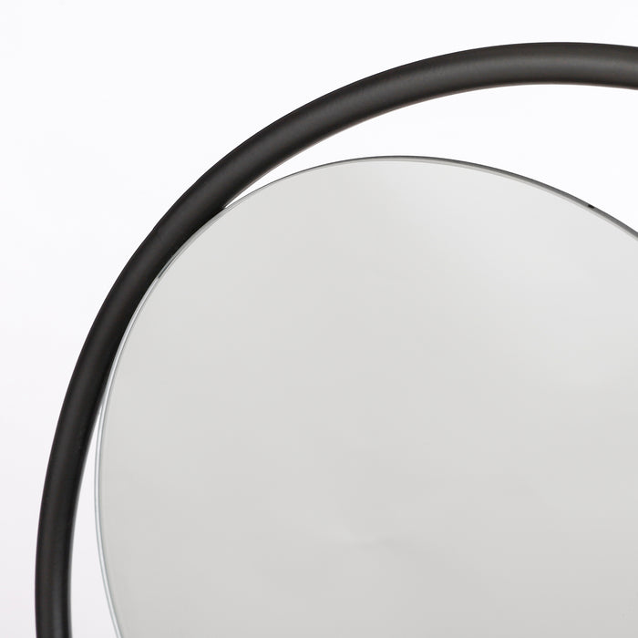 Mica Decorations Phoenix Wandspiegel - B11 x Ø39 cm - Metaal - Zwart