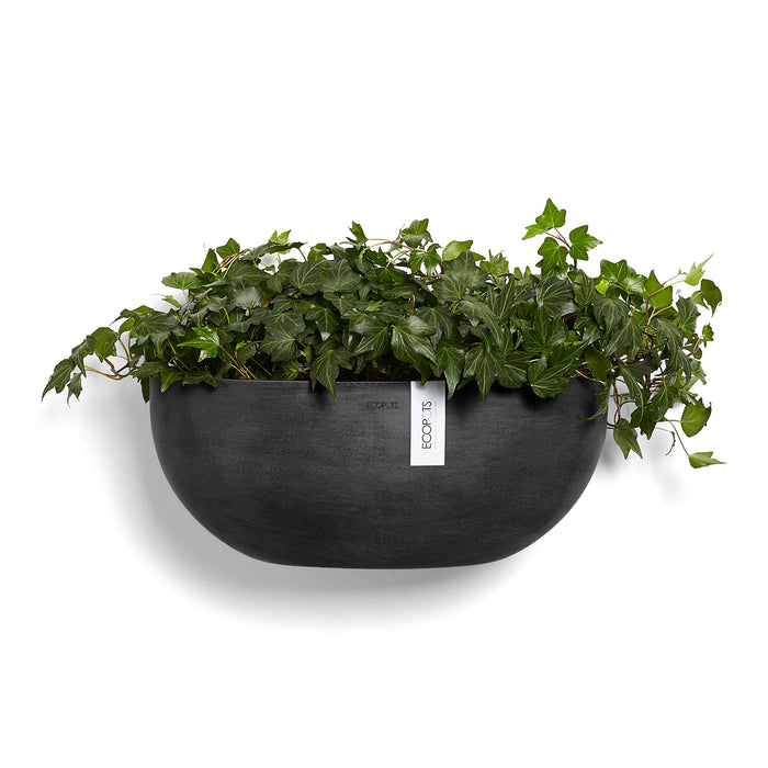 Ecopots Sofia Muur Bloempot B 43 x D 25 cm - Donkergrijs