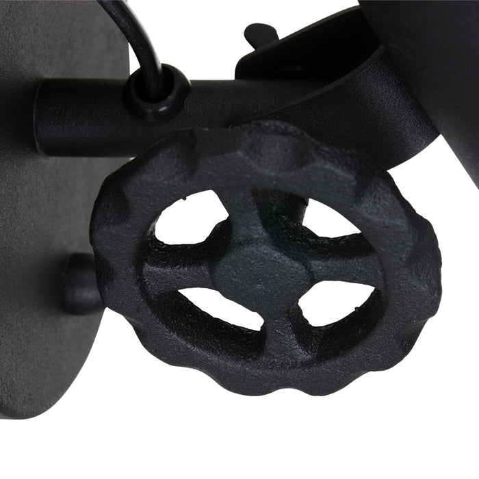 Anne Lighting - wandlamp - Dolphin - zwart - metaal - opbouwspot -