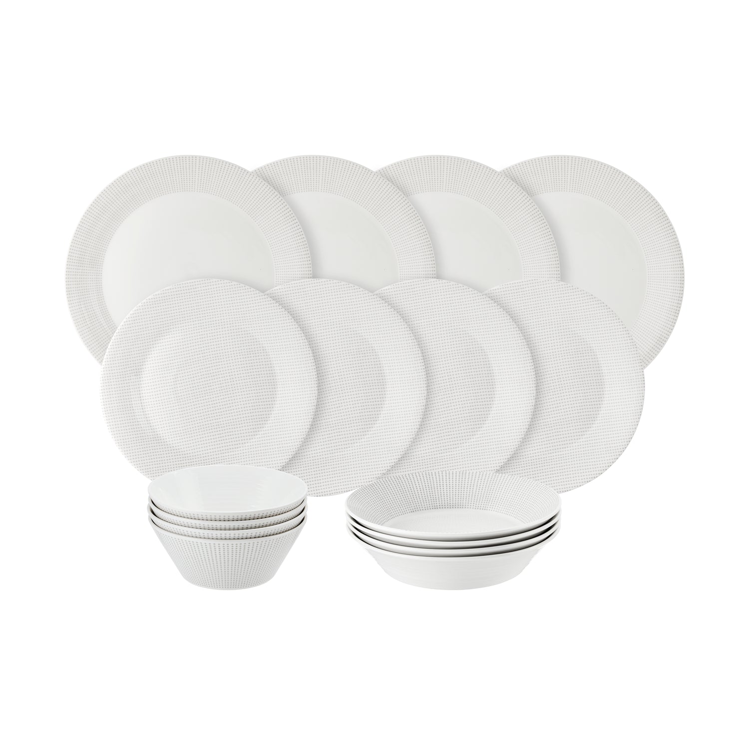 Royal Doulton Pacific Stone Dots Serviesset 16-delig