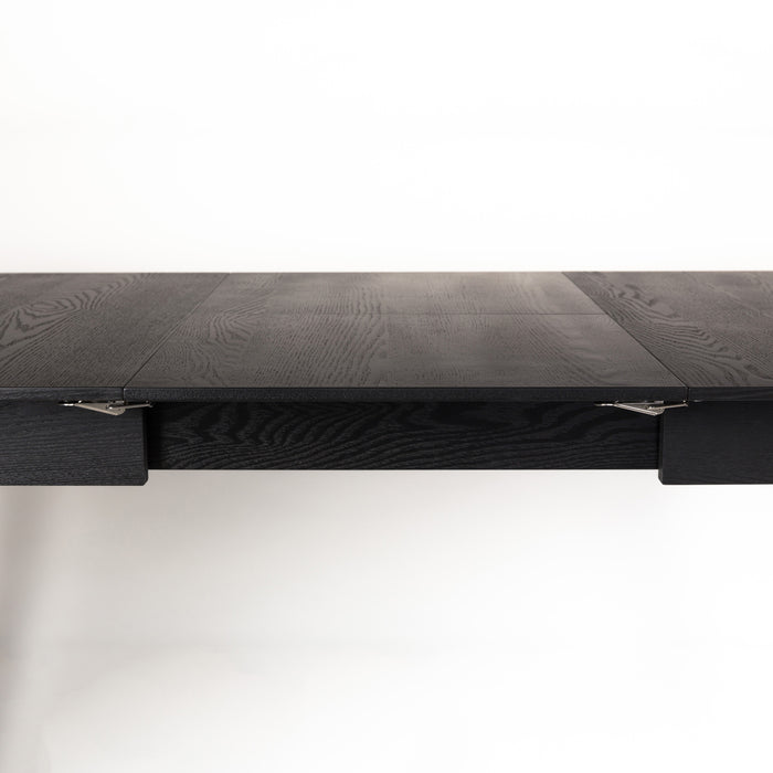 Zuiver Glimps Eettafel Uitschuifbaar - 120/162 x 80 cm - Zwart