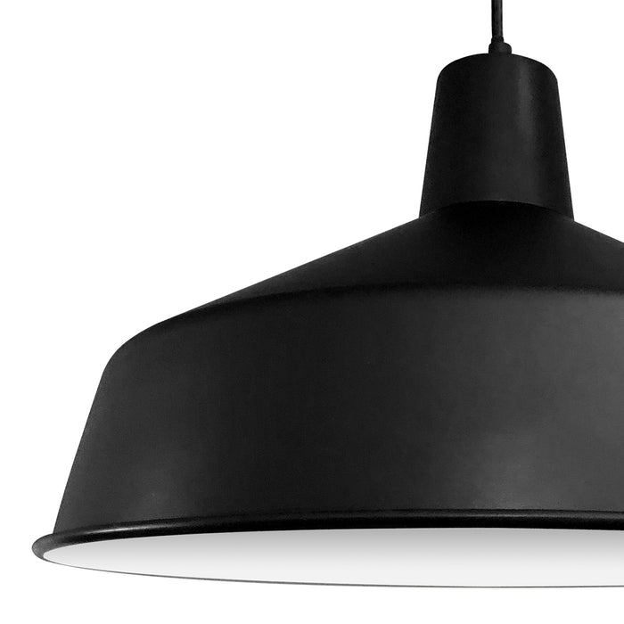 Mexlite - hanglamp - Blackmoon - zwart - metaal - Ø 40cm - E27 -
