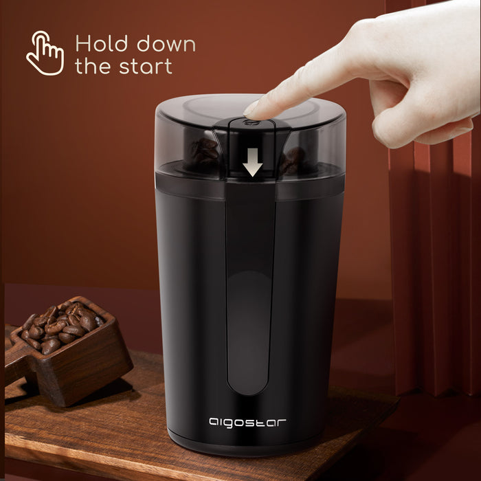 Aigostar Natural 30RRJ - Elektronische Koffiemolen - 200W - Zwart