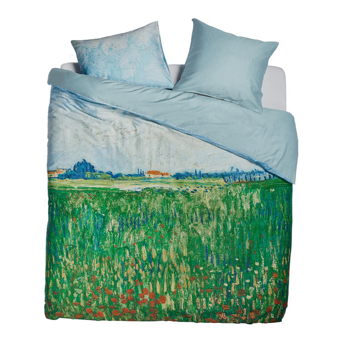 Beddinghouse x Van Gogh Museum Field With Poppies Dekbedovertrek 200 x 200/220 cm - Groen