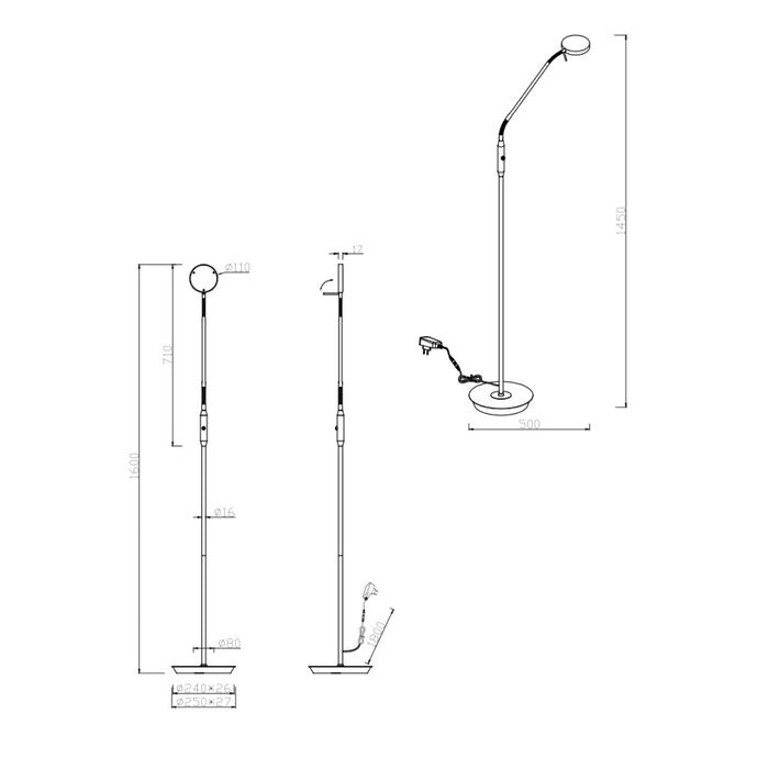 Trio Monza Vloerlamp