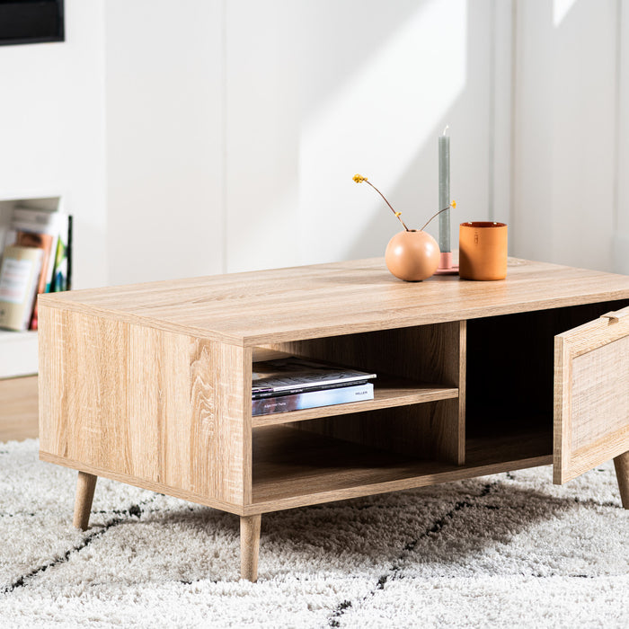 Duverger® Cosy Scandinavian - Salontafel - 1 deur - 2 nissen - MDF met