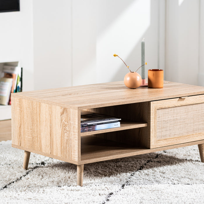 Duverger® Cosy Scandinavian - Salontafel - 1 deur - 2 nissen - MDF met